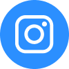 White Instagram logo in a blue circle