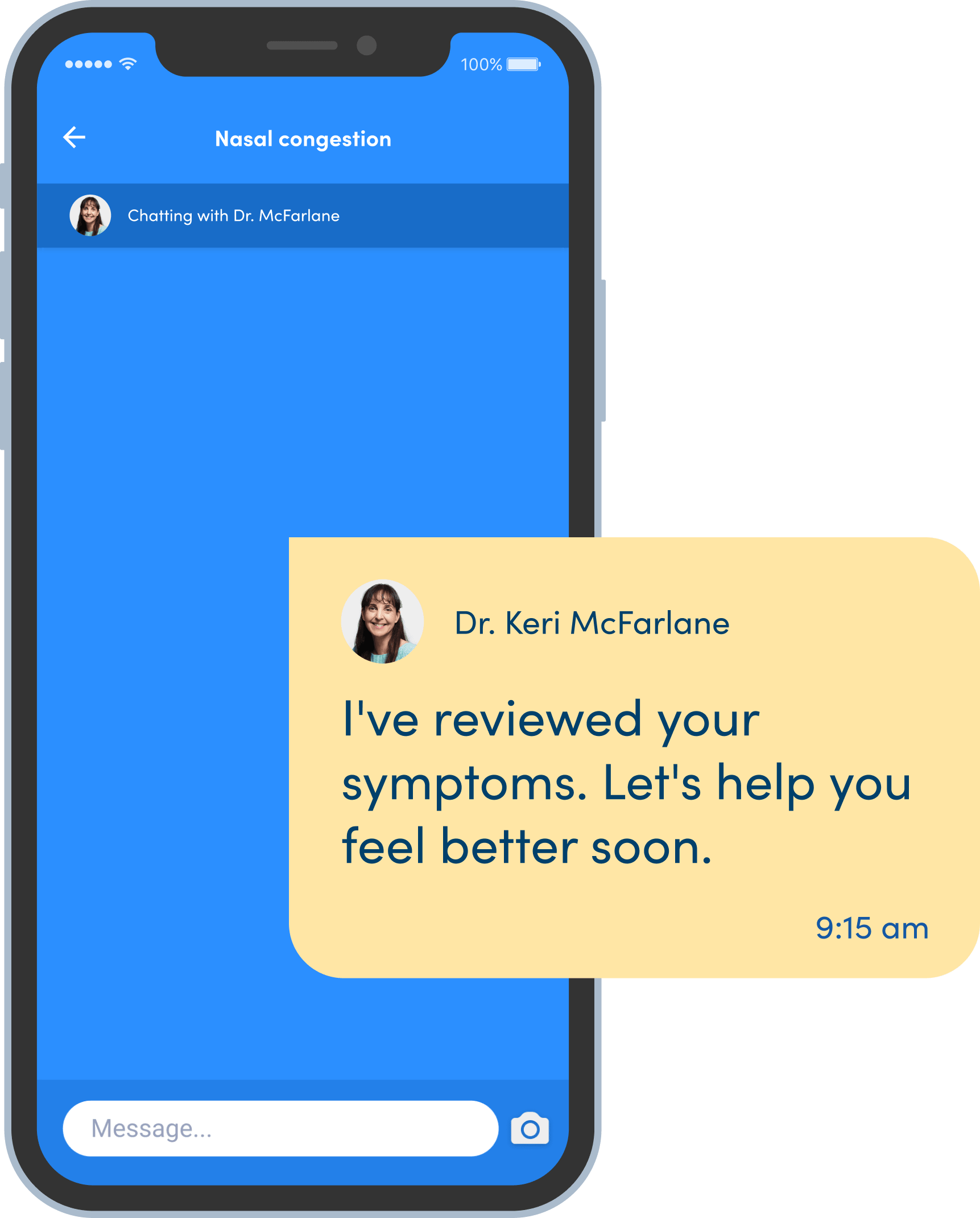 Smart Phone chat for Nasal Congestion