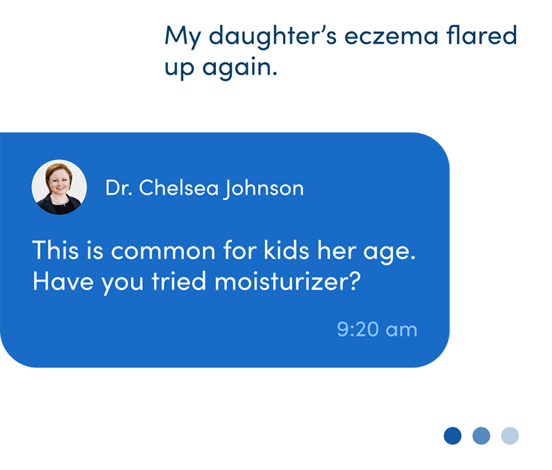 Doctor Johnson eczema chat image