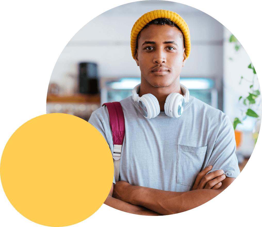 Man in a yellow hat