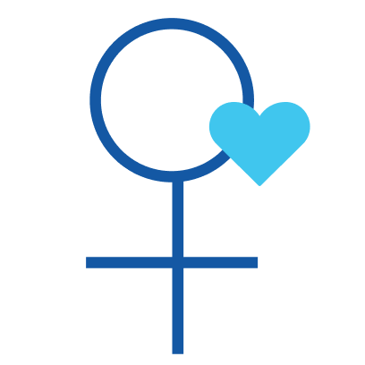 female blue heart icon